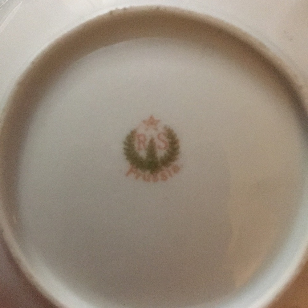 Vintage RS prussia dish apr 4”, v collectable